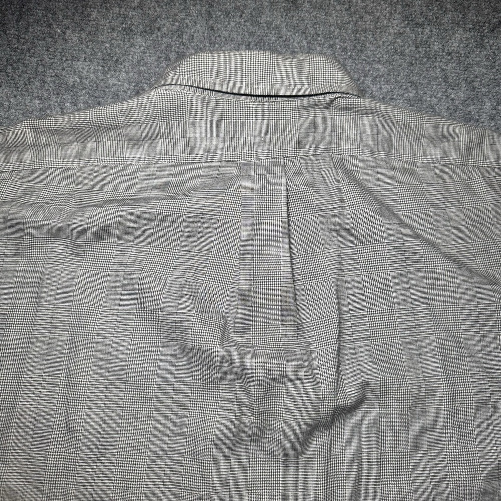 VTG Polo Ralph Lauren Blake Long Sleeve Button Down Shirt Glen Check Men XL Gray - Picture 10 of 12